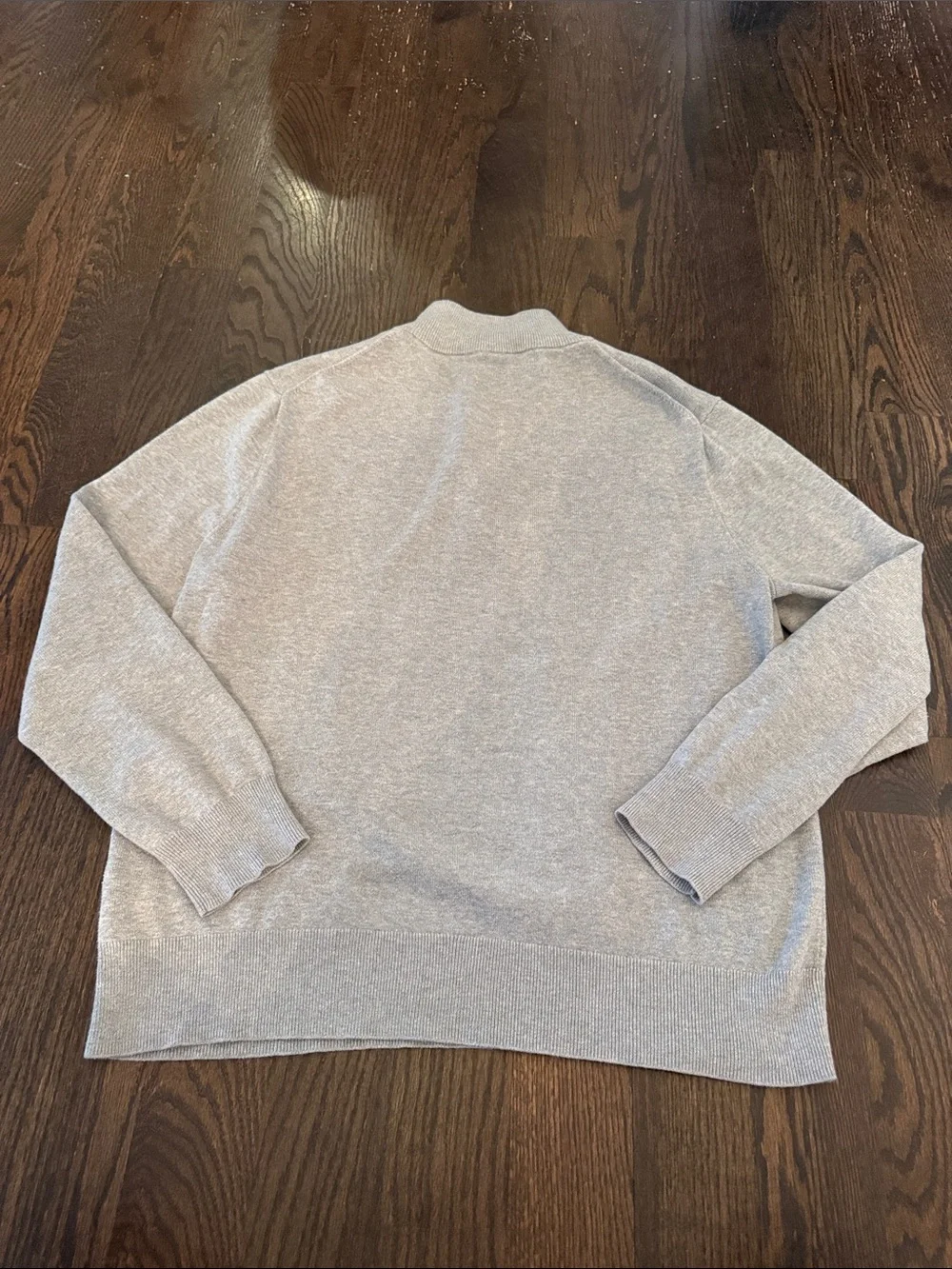 J. Crew Men's Light Heather Gray Half-Zip Sweater